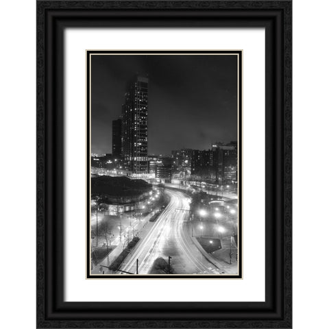 Inner Harbor Lights I Black Ornate Wood Framed Art Print with Double Matting by Deiter, Lori