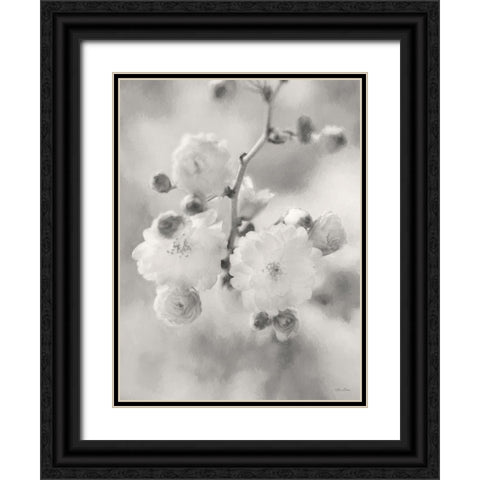 Painted Blossoms I Black Ornate Wood Framed Art Print with Double Matting by Deiter, Lori