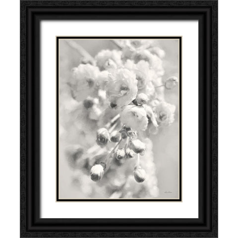 Painted Blossoms II Black Ornate Wood Framed Art Print with Double Matting by Deiter, Lori