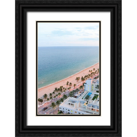 Fort Lauderdale Beach Black Ornate Wood Framed Art Print with Double Matting by Deiter, Lori