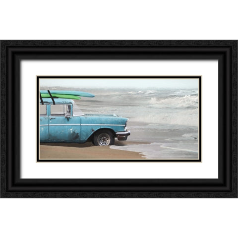 My Wave is Waiting Black Ornate Wood Framed Art Print with Double Matting by Deiter, Lori