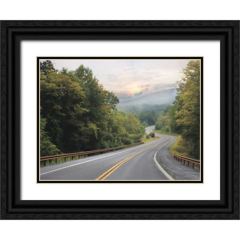 Curve Ahead Black Ornate Wood Framed Art Print with Double Matting by Deiter, Lori