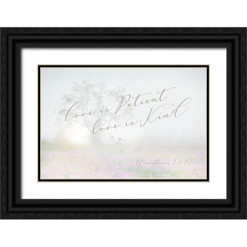 Love is Patient Black Ornate Wood Framed Art Print with Double Matting by Deiter, Lori