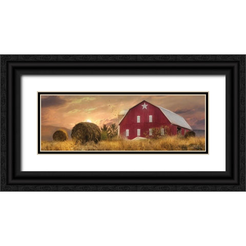 Bedford County Sunset Black Ornate Wood Framed Art Print with Double Matting by Deiter, Lori