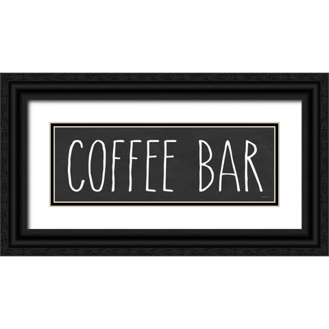 COFFEE BAR Black Ornate Wood Framed Art Print with Double Matting by Lettered and Lined