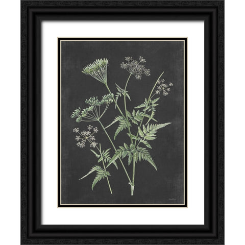 Chives Black Ornate Wood Framed Art Print with Double Matting by Lettered and Lined