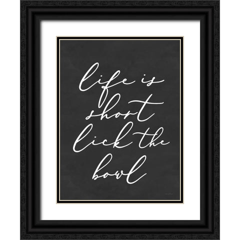 Lick the Bowl Black Ornate Wood Framed Art Print with Double Matting by Lettered and Lined