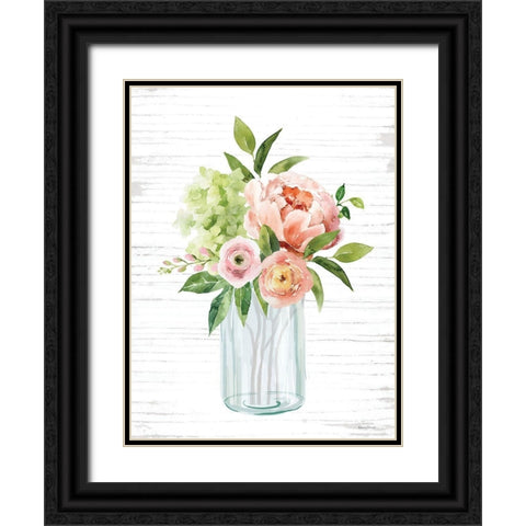 Spring Floral III Black Ornate Wood Framed Art Print with Double Matting by Lettered And Lined
