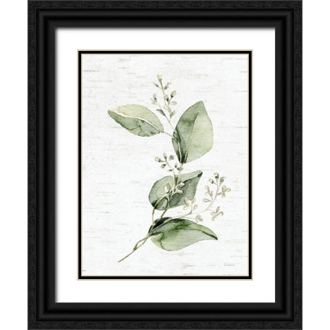 Leafy Retreat 6 Black Ornate Wood Framed Art Print with Double Matting by Lettered and Lined