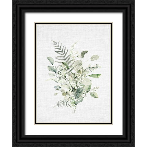 Leafy Retreat 7 Black Ornate Wood Framed Art Print with Double Matting by Lettered and Lined