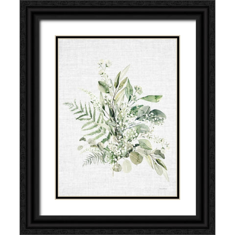Leafy Retreat 8 Black Ornate Wood Framed Art Print with Double Matting by Lettered and Lined