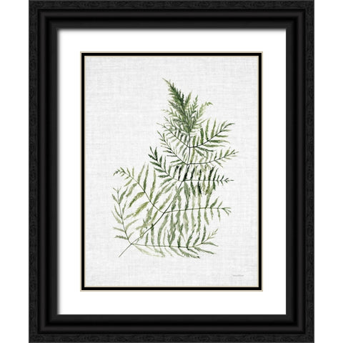Leafy Retreat 9 Black Ornate Wood Framed Art Print with Double Matting by Lettered and Lined