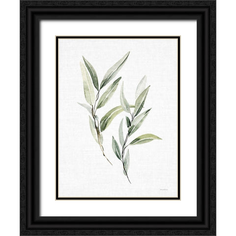 Leafy Retreat 11 Black Ornate Wood Framed Art Print with Double Matting by Lettered and Lined