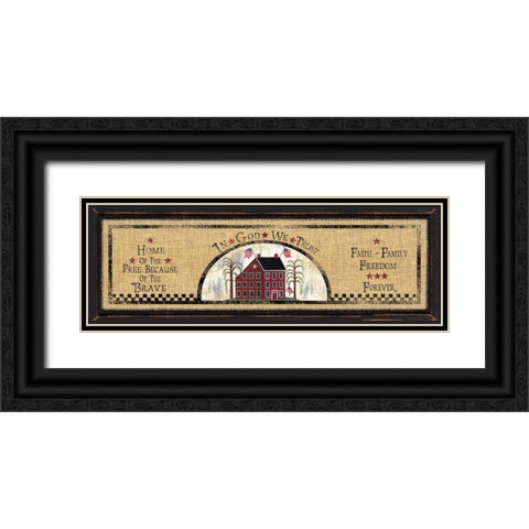 Home of the Free Black Ornate Wood Framed Art Print with Double Matting by Spivey, Linda