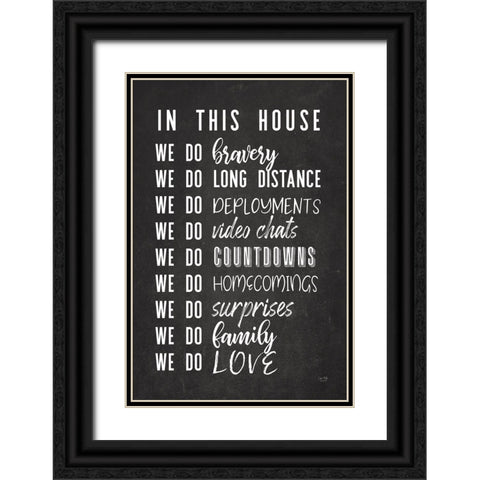 Military House   Black Ornate Wood Framed Art Print with Double Matting by Lux + Me Designs