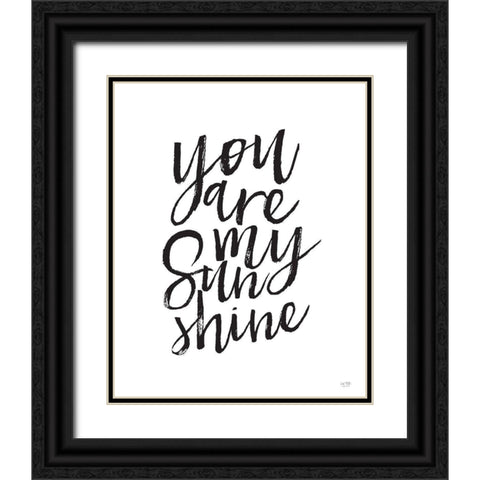 You are My Sunshine Black Ornate Wood Framed Art Print with Double Matting by Lux + Me Designs