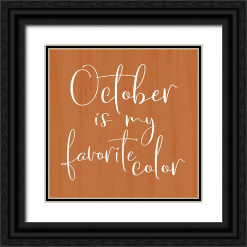 October is My Favorite Color Black Ornate Wood Framed Art Print with Double Matting by Lux + Me Designs