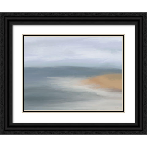 Harbor Shore Black Ornate Wood Framed Art Print with Double Matting by Lux + Me Designs