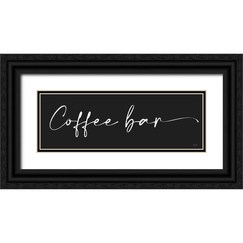 Coffee Bar     Black Ornate Wood Framed Art Print with Double Matting by Lux + Me Designs