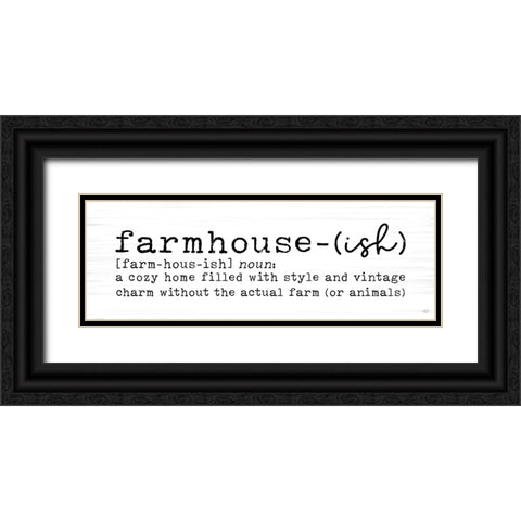 Farmhouse-ish Black Ornate Wood Framed Art Print with Double Matting by Lux + Me Designs