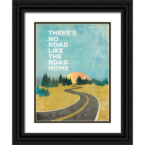 The Road Home Black Ornate Wood Framed Art Print with Double Matting by Rae, Marla