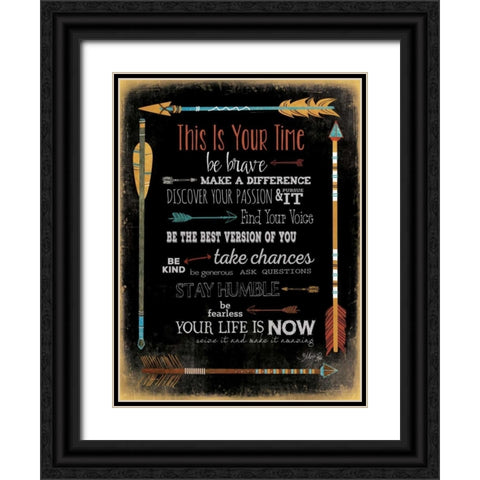 This is Your Time Black Ornate Wood Framed Art Print with Double Matting by Rae, Marla