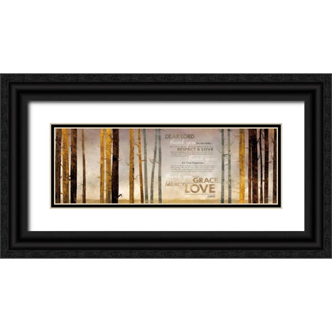 Family Prayer Black Ornate Wood Framed Art Print with Double Matting by Rae, Marla