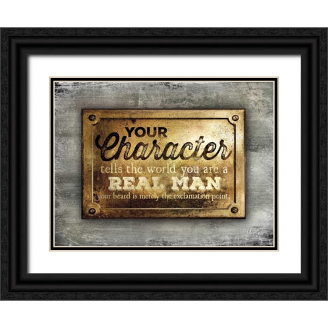 A Real Man        Black Ornate Wood Framed Art Print with Double Matting by Rae, Marla