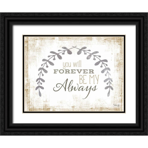 My Always Black Ornate Wood Framed Art Print with Double Matting by Rae, Marla