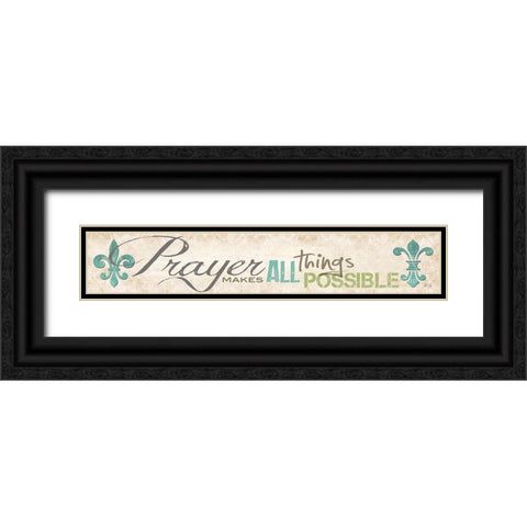 Prayer Black Ornate Wood Framed Art Print with Double Matting by Rae, Marla