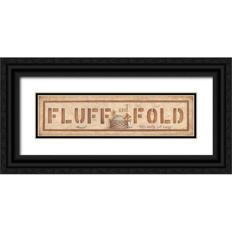 Fluff and Fold Black Ornate Wood Framed Art Print with Double Matting by June, Mary Ann
