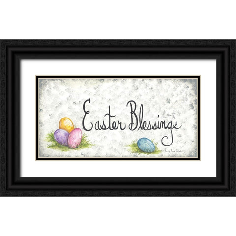 Easter Blessings Black Ornate Wood Framed Art Print with Double Matting by June, Mary Ann
