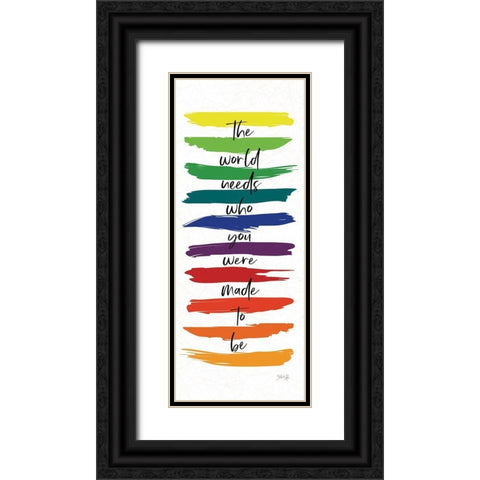 Rainbow Made to Be Black Ornate Wood Framed Art Print with Double Matting by Rae, Marla