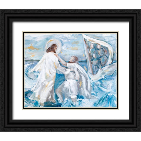 Deep Waters Black Ornate Wood Framed Art Print with Double Matting by Kissell, Mackenzie