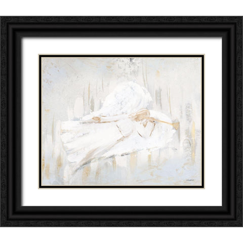 Nativity Angel I Black Ornate Wood Framed Art Print with Double Matting by Kissell, Mackenzie