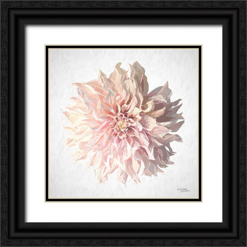 Sweet Dahlia Black Ornate Wood Framed Art Print with Double Matting by Norman, Michele