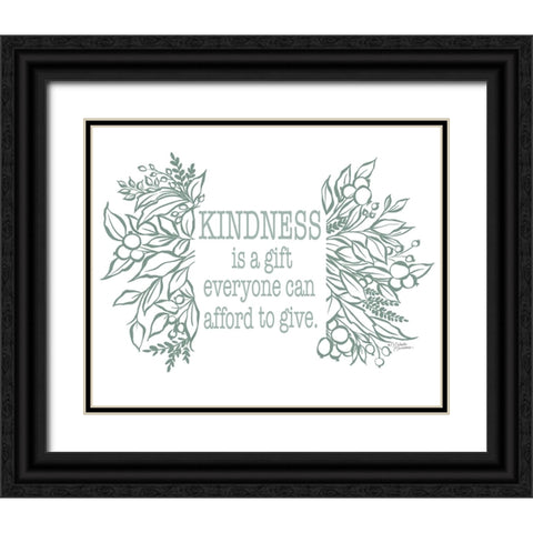 Kindness is a Gift Black Ornate Wood Framed Art Print with Double Matting by Norman, Michael