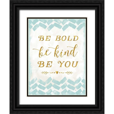 Be Kind Black Ornate Wood Framed Art Print with Double Matting by Mollie B.