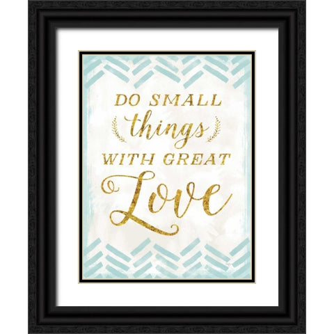 With Great Love Black Ornate Wood Framed Art Print with Double Matting by Mollie B.