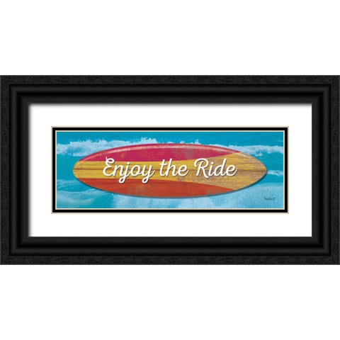 Enjoy the Ride Black Ornate Wood Framed Art Print with Double Matting by Mollie B.