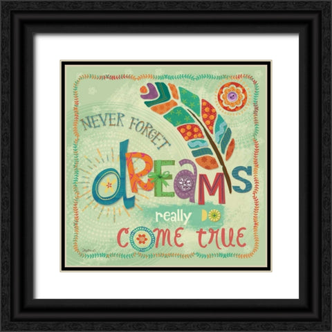 Dreams Come True Black Ornate Wood Framed Art Print with Double Matting by Mollie B.