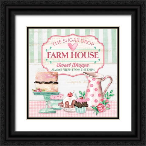 Sweet Shoppe Black Ornate Wood Framed Art Print with Double Matting by Mollie B.