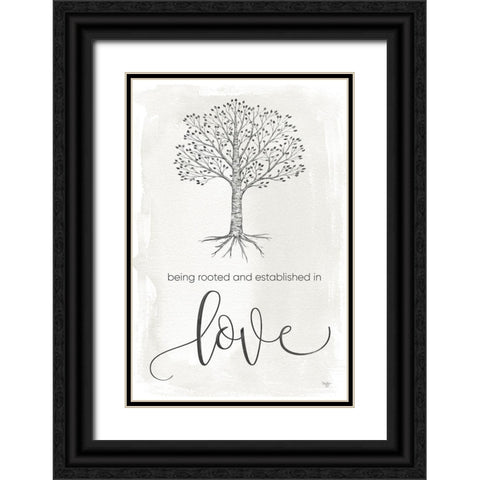 Established in Love Black Ornate Wood Framed Art Print with Double Matting by Mollie B.