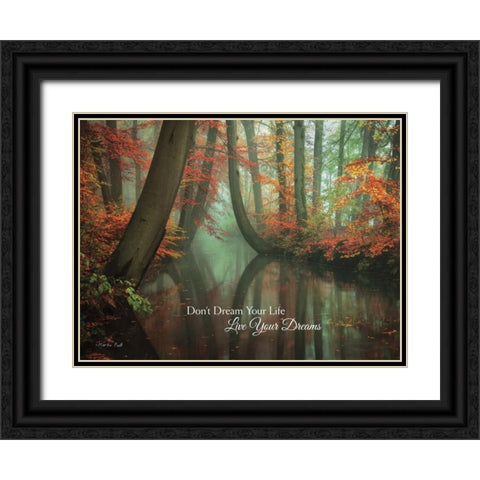 Live Your Dream Black Ornate Wood Framed Art Print with Double Matting by Podt, Martin