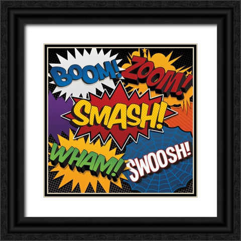 Smash! Black Ornate Wood Framed Art Print with Double Matting by Rader, Lauren