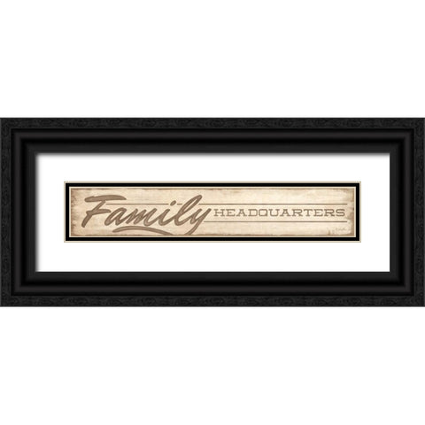 Family Headquarters Black Ornate Wood Framed Art Print with Double Matting by Rader, Lauren