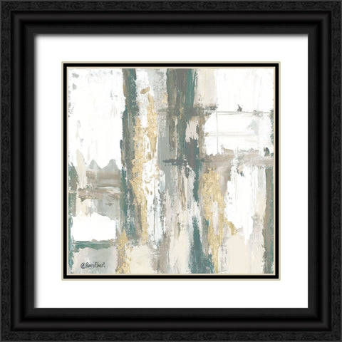 Medley Abstract Black Ornate Wood Framed Art Print with Double Matting by Ebert, Roey