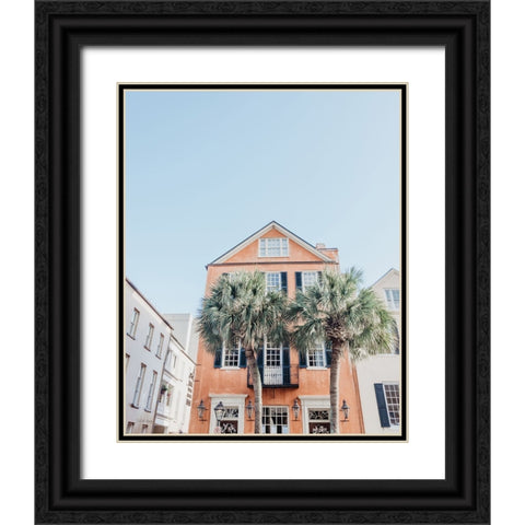 Charleston Palms Black Ornate Wood Framed Art Print with Double Matting by Rigsby, Jennifer