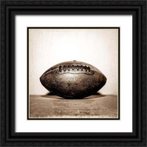 Vintage Football Black Ornate Wood Framed Art Print with Double Matting by Rigsby, Jennifer