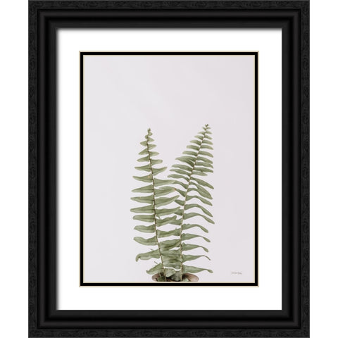 Boho Fern Black Ornate Wood Framed Art Print with Double Matting by Rigsby, Jennifer